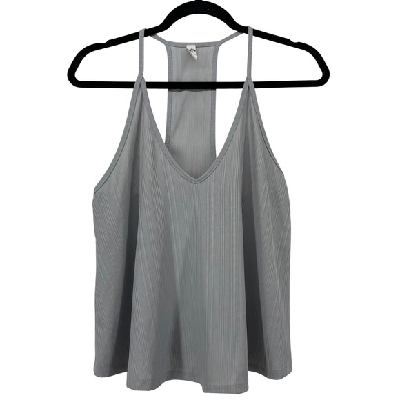 Free People Tops - Intimately Free People Women Size XS Tank Top Grey Ribbed V-Neck Racerback